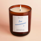 Birthday Gift Bon Anniversaire Amber Candle in Amber Glass Jar with Luxury Gift Packaging
