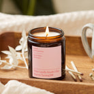 Birthday Gift Candle for Any Age - Personalised Soy Wax Pink Candle in Luxury Box