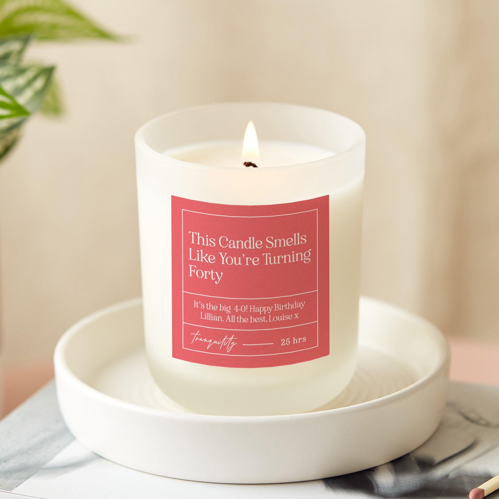 Birthday Gift Candle for Her Any Age Pink Label Scented Luxury Gift Ready Packaging
