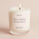 Birthday Gift Hugs Kisses Candle - Personalised Soy Wax in Luxury Gift-Ready Box
