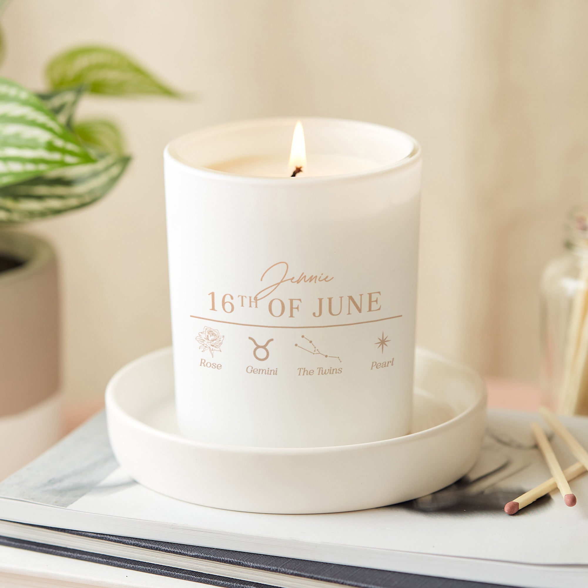 Birthday Gift Personalised Birth Date Engraved Candle – Scented Keepsake in Luxury Box
