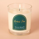 Birthday Gift Secret Beach Tropical Coconut Scented Candle Luxury Glass Gift Box