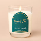 Birthday Gift Secret Beach Tropical Coconut Scented Candle Luxury Glass Gift Box