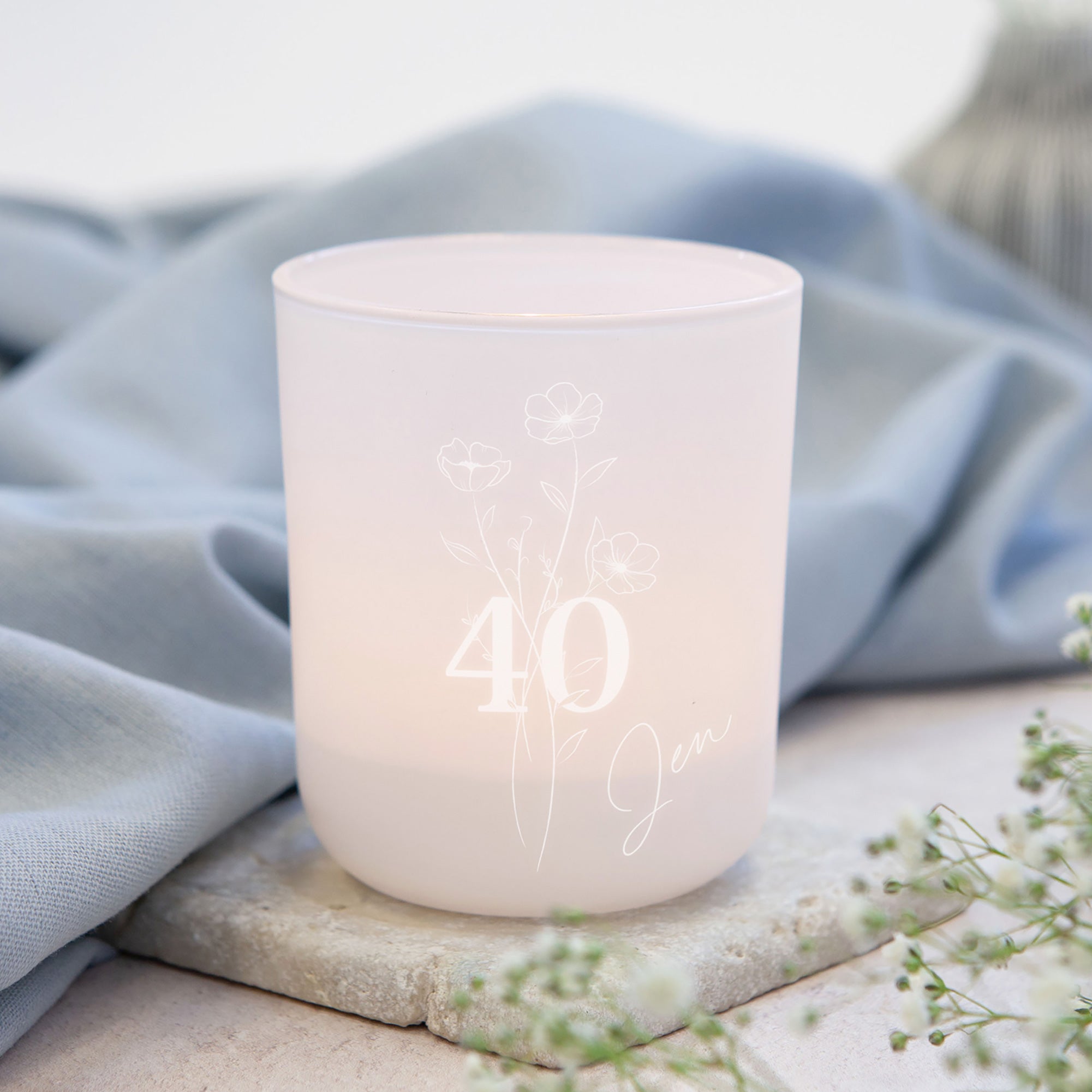 Birthday Gift for Her Engraved Tea Light Holder with Candles in Luxury Gift Box Ready to Give