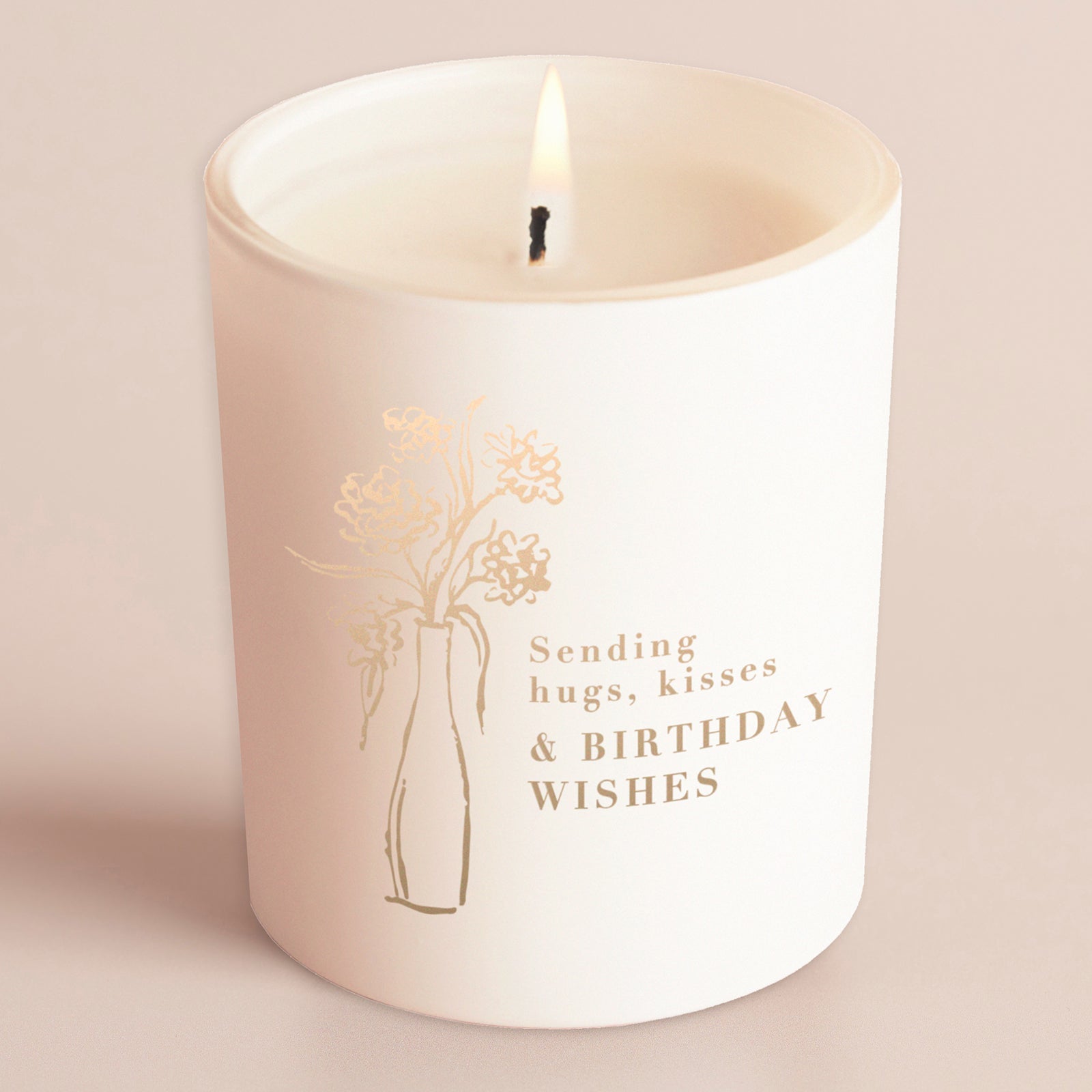 Birthday Gift for Her Hugs Kisses Glow Through Scented Candle in Luxury Gift Box
