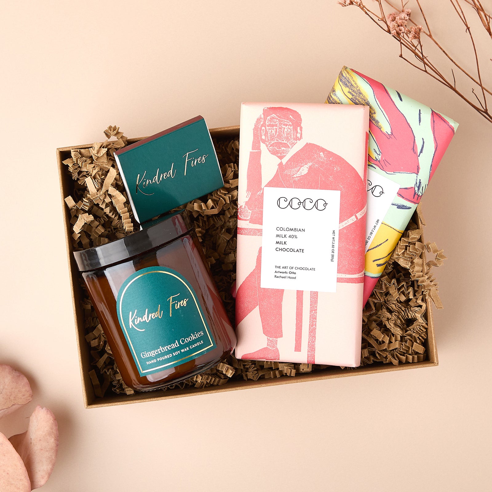 Birthday & Thank You Gift Candle & Chocolate Lover’s Set in Luxury Gift-Ready Packaging
