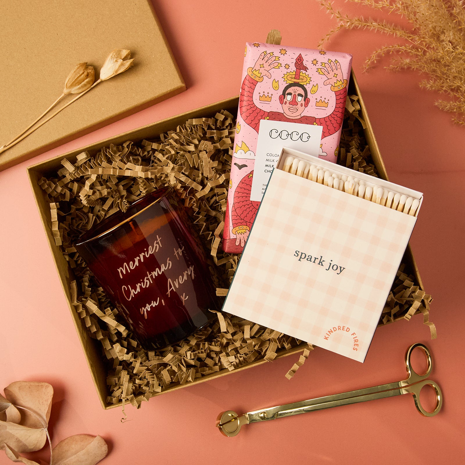 Birthday Thank You Gift Personalised Engraved Scented Candle Set in Luxury Gift Box
