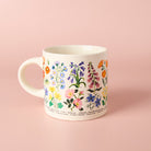 Birthday Thank You Gift Wildflower Print Mug Floral Ceramic Cup Luxury Gift Box