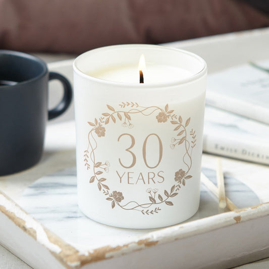 Wedding Anniversary Gift Personalised Candle Any Years