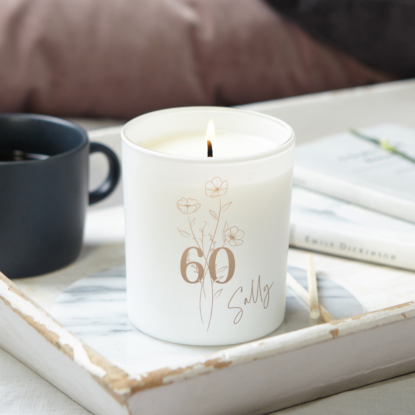 60th Birthday Gift for Her Luxury Scented Candle
