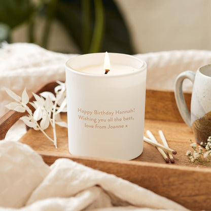 Personalised Birthday Gift for Her Glow Through Candle
