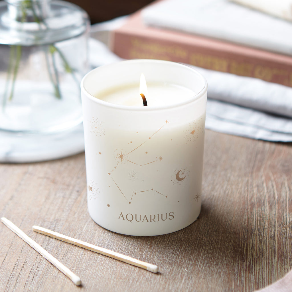 Star Sign Candle Gift Zodiac Constellation Glow Through Candle