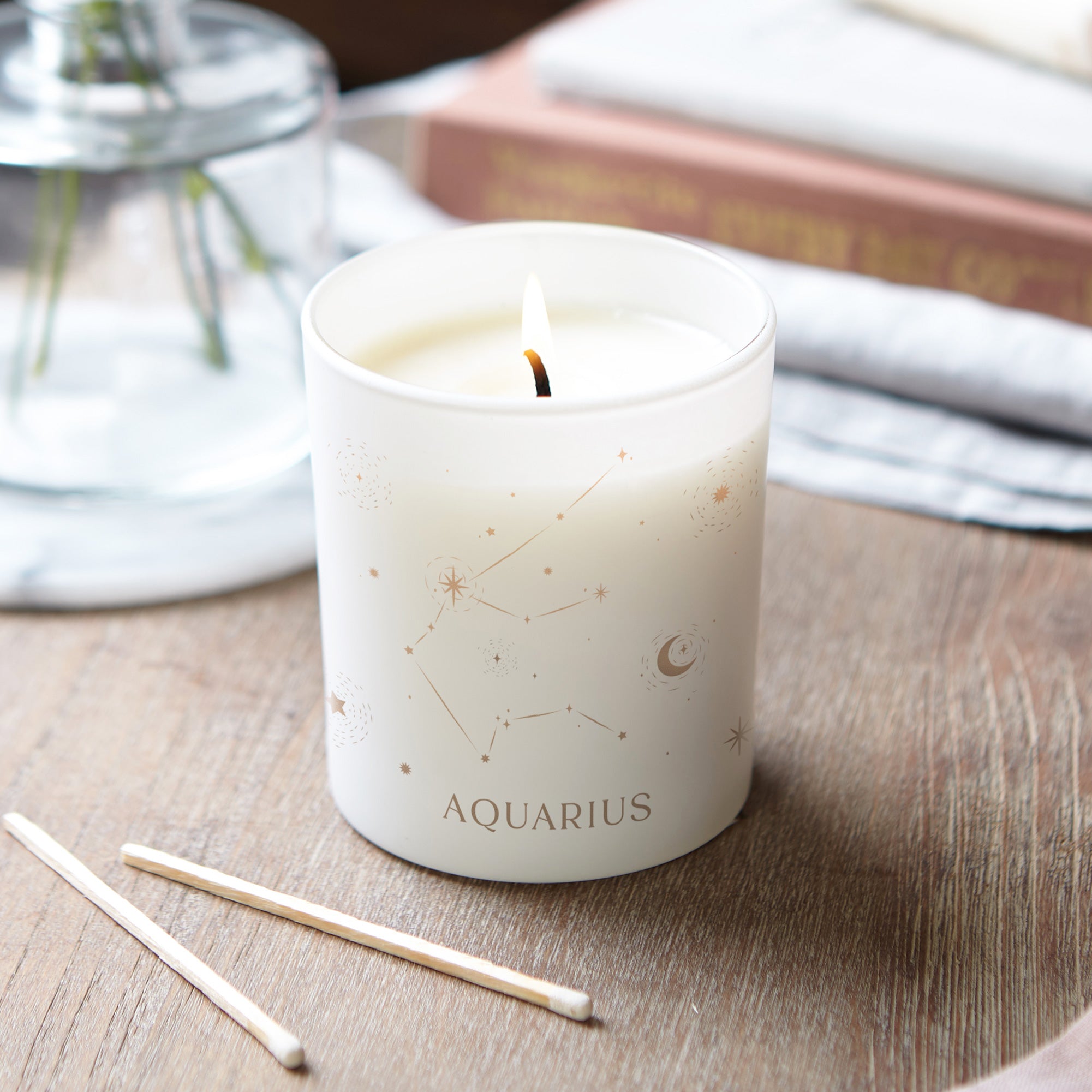 Star Sign Candle Gift Zodiac Constellation Glow Through Candle