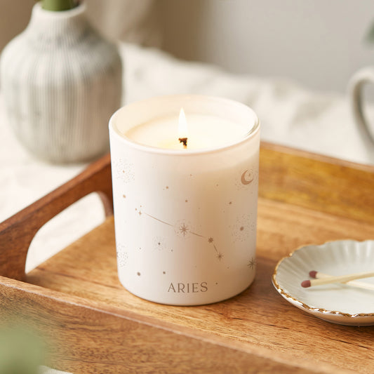 Aries Star Sign Candle Gift Zodiac Constellation Glow Through Candle