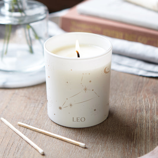 Leo Star Sign Candle Gift Zodiac Constellation Glow Through Candle