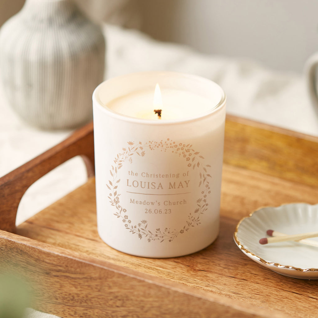 Christening Gift Personalised Luxury Candle