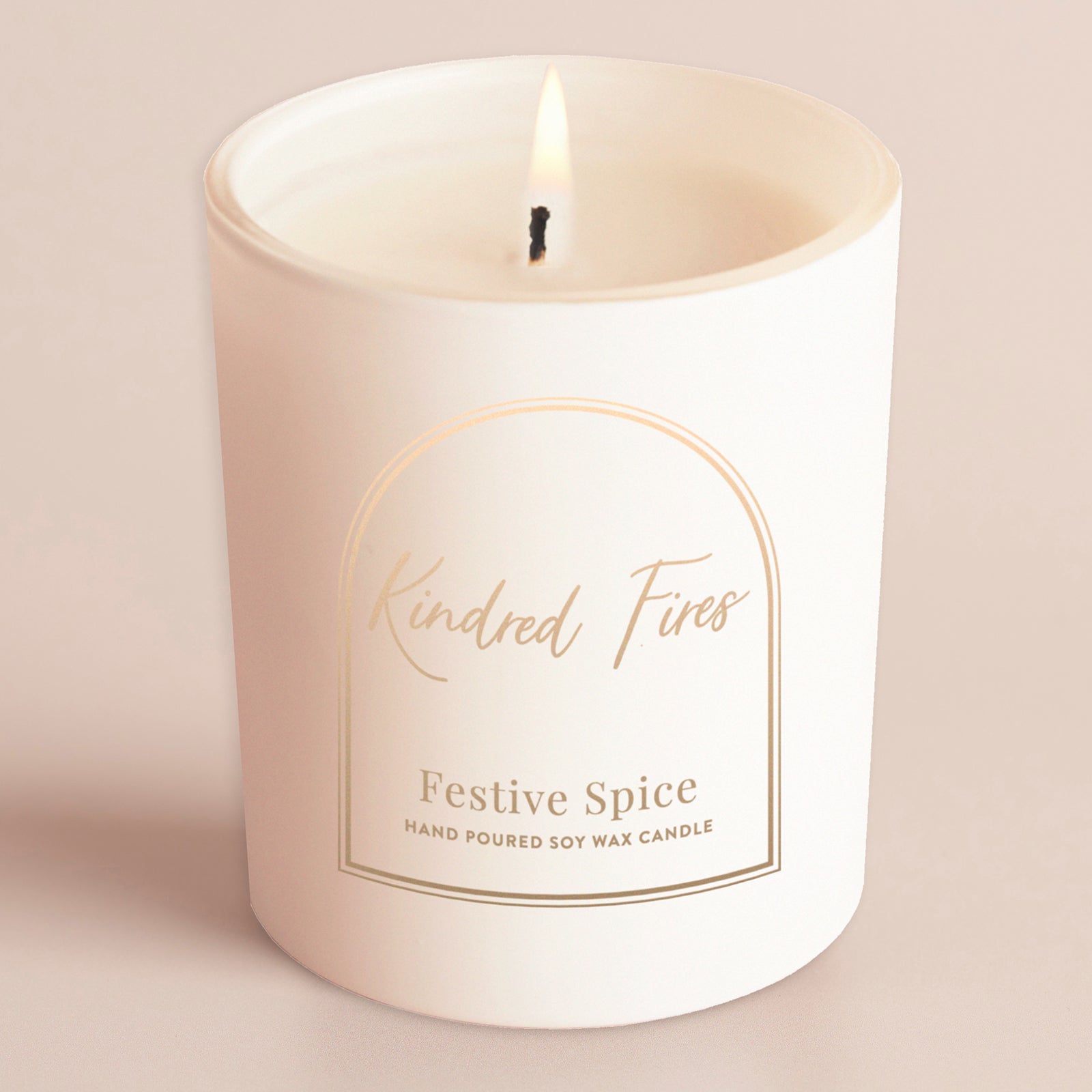 Christmas Gift Festive Spice Scented Glow Through Candle in Luxury Gift-Ready Box with Engraved
