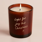 Christmas Gift Light For Joy Glow Through Candle – Festive Scented Luxury Gift Box for Her