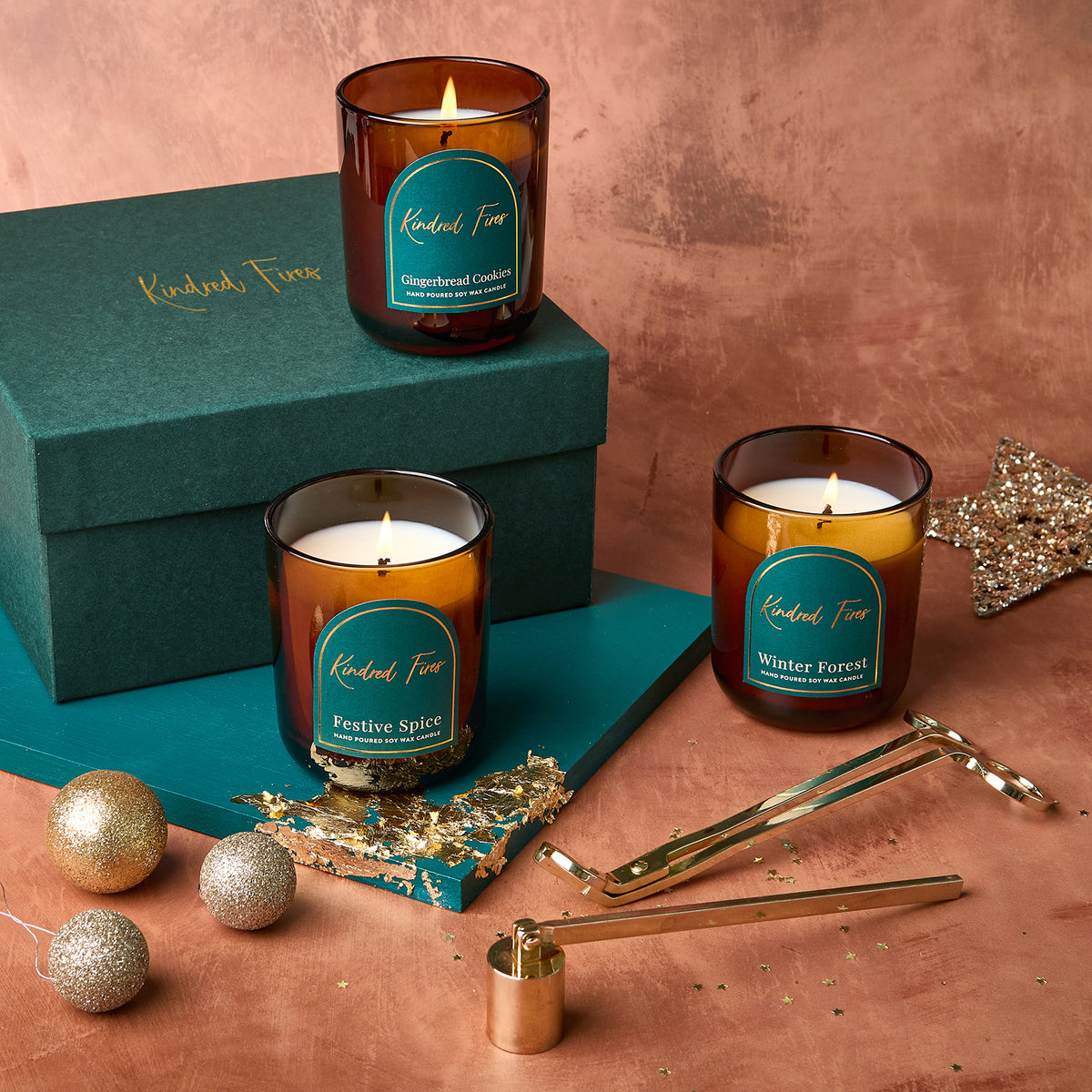 Trio Christmas Candles Gift Set