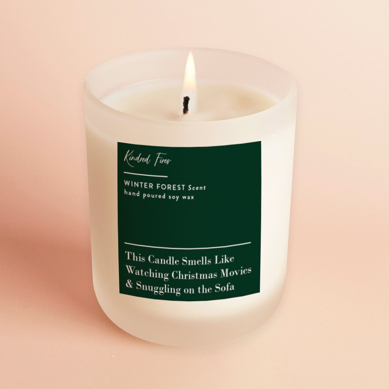 Christmas Gift Smells Like Christmas Movies Frosted Candle in Luxury Gift Box, Perfect Holiday