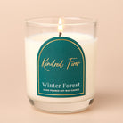 Christmas Gift Winter Forest Scented Clear Candle with Pine Woody Aroma in Luxury Box