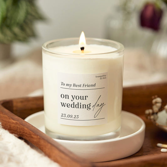 Best Friend Wedding Gift Scented Wax Glass Candle