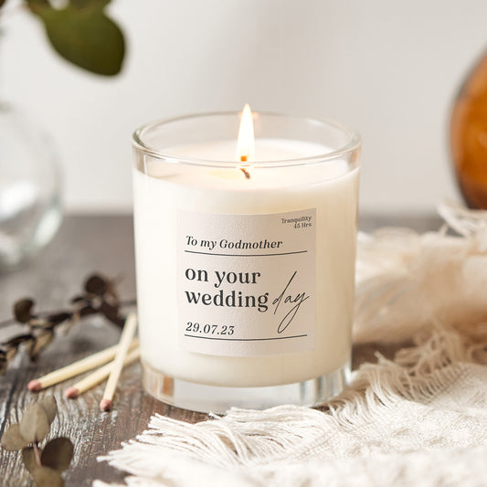Godmother Wedding Gift Scented Wax Glass Candle