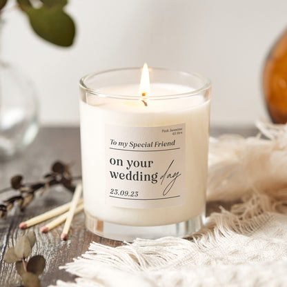 Special Friend Wedding Gift Scented Wax Glass Candle