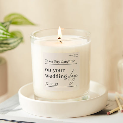 Step-Daughter Wedding Gift Scented Wax Glass Candle