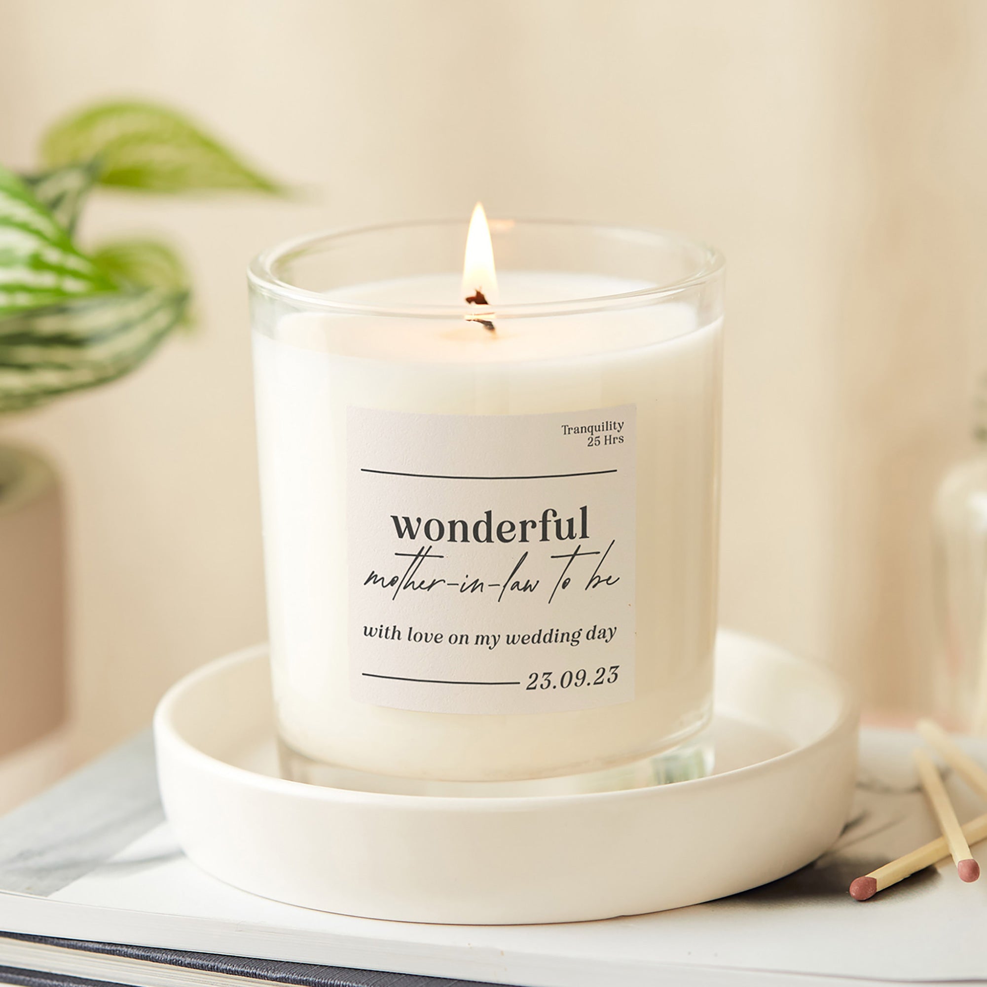 Mother in Law Wedding Gift Candle