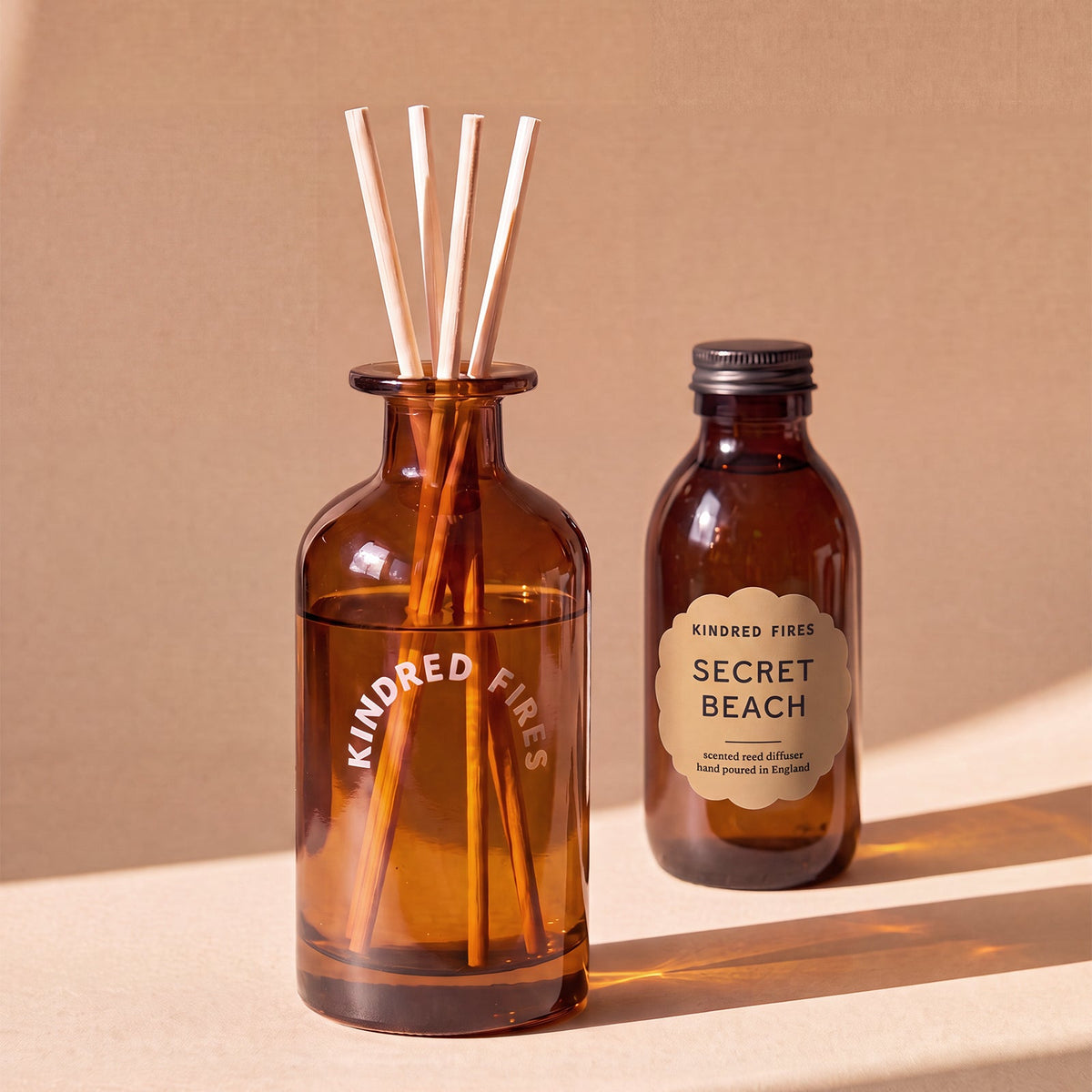 Large Refillable Soy Candle & Reed Diffuser Bundle - Secret Beach