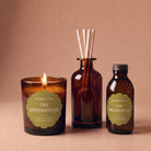 The Greenhouse Large Refillable Soy Candle & Reed Diffuser Bundle