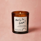 Engagement Gift Candle Here's To Love - Personalised, Refillable, Luxury Box, Ready to Gift