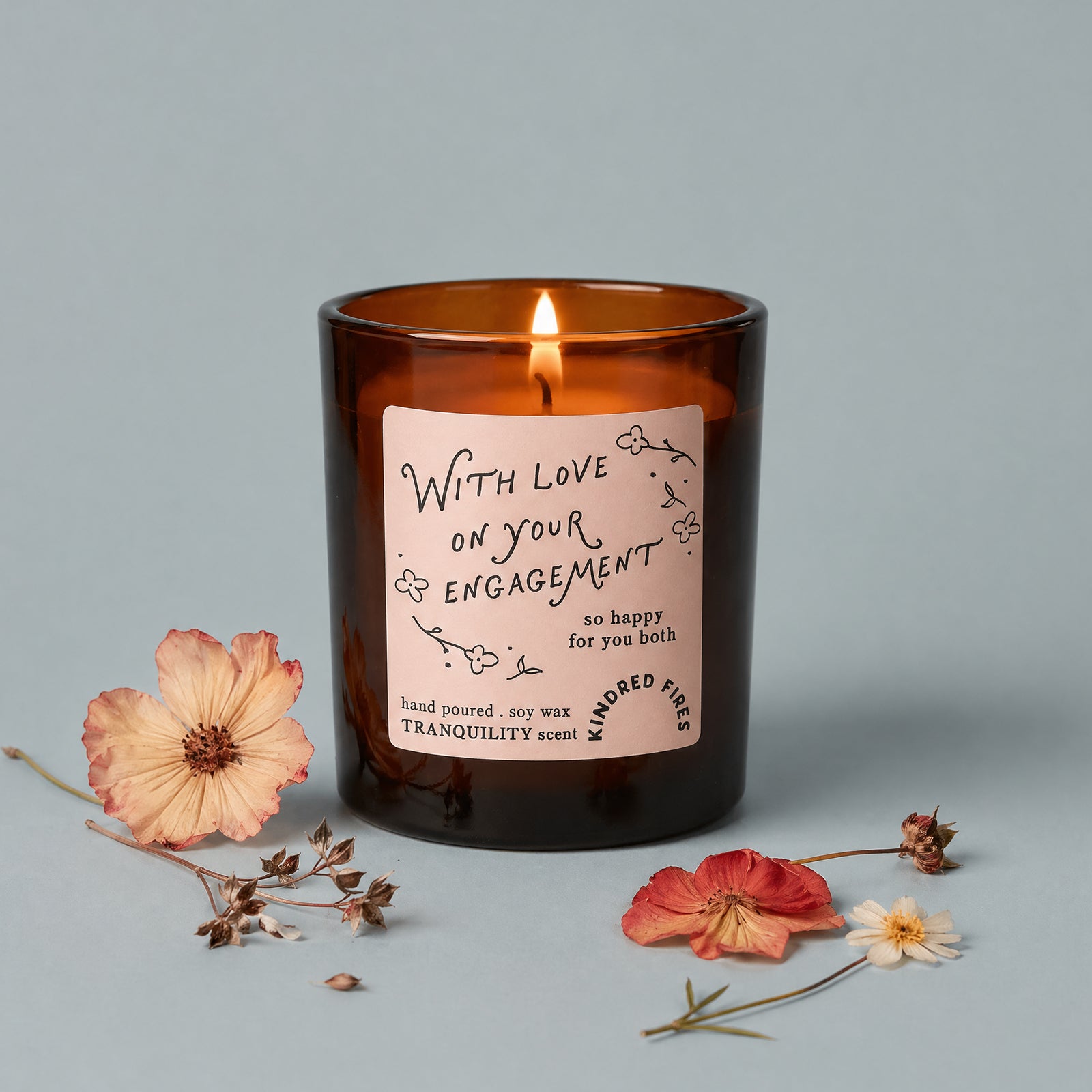 Engagement Gift Candle for Couples – Personalised, Refillable, Luxury Gift-Ready Box