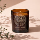 Engagement Gift Map Candle – Personalised Refillable Luxury Candle in Gift-Ready Box