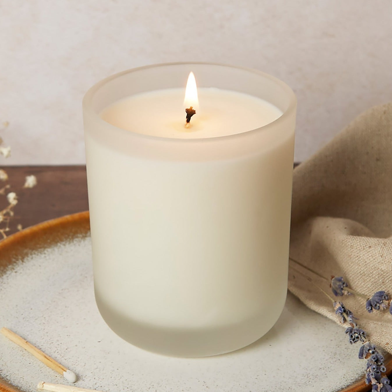 Large Glass Candle Sample Sale (Frosted)
