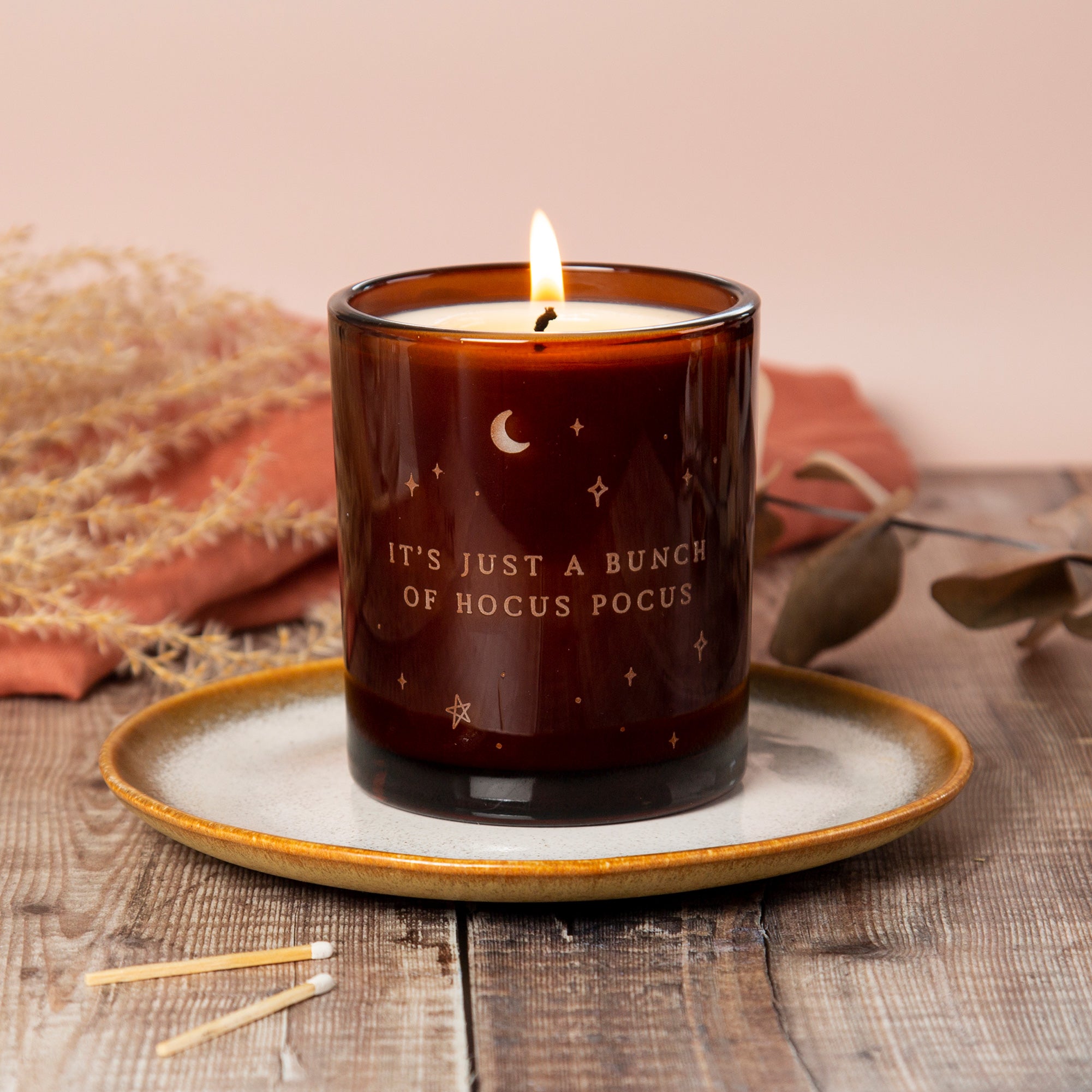 Halloween Gift Hocus Pocus Scented Candle - Engraved Luxury Gift-Ready Packaging