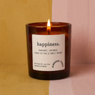 Happiness Essential Oil Blend Glass Aromatherapy Scented Candle