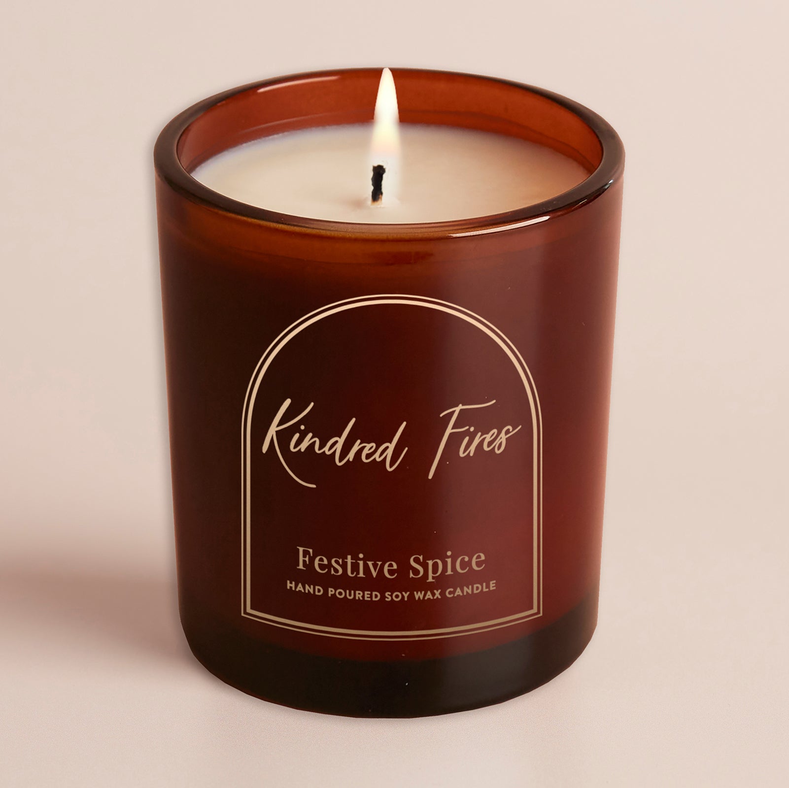 Holiday Gift Festive Spice Glow Through Candle with Essential Oils in Luxury Box