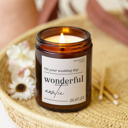 Auntie Wedding Gift Scented Wax Jar Candle