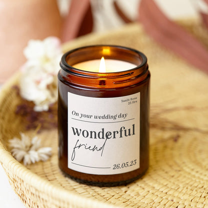 Friend Wedding Gift Scented Wax Jar Candle