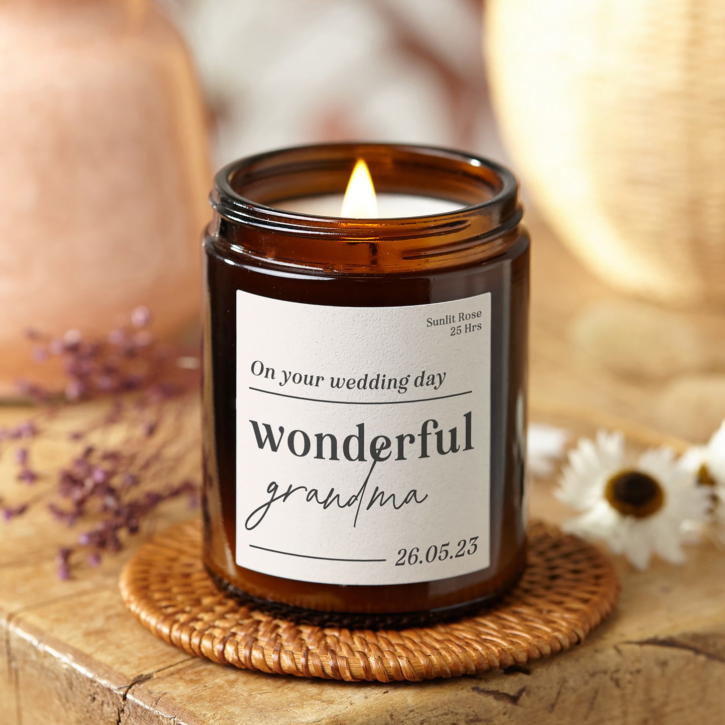 Grandma Wedding Gift Scented Wax Jar Candle