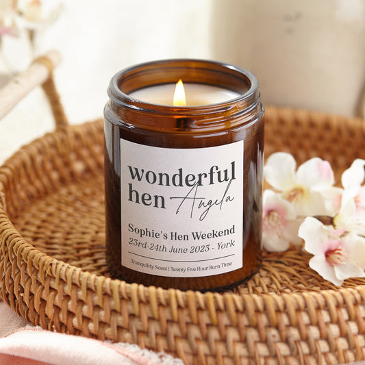 Hen Party Gift For Hens Scented Wax Jar Candle