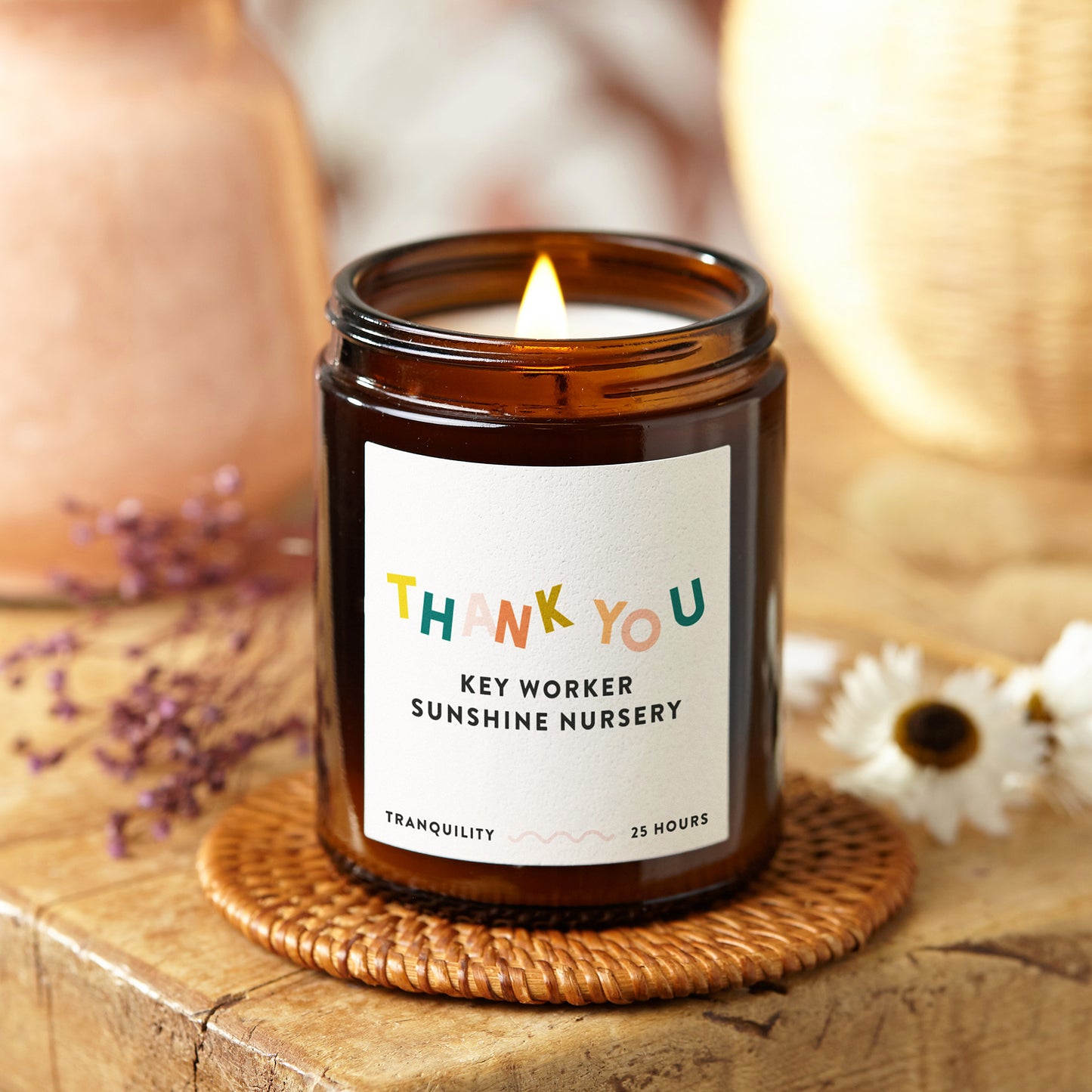 Nursery Key Worker Gift Wax Scented Candle
