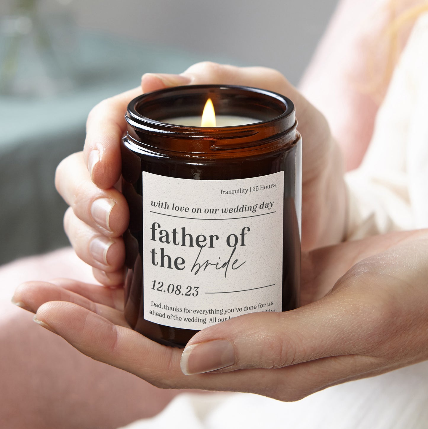 Father of the Bride Personalised Gift Scented Candle