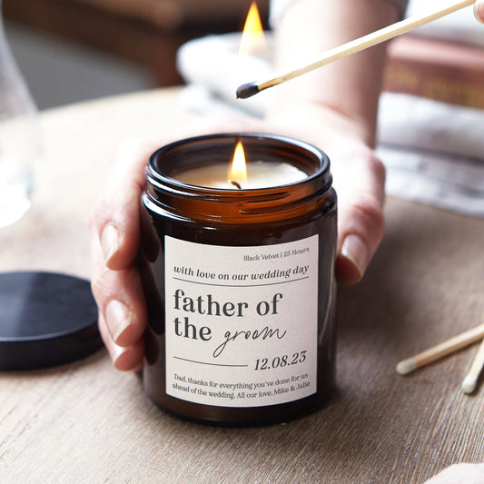 Father of the Groom Personalised Gift Scented Candle