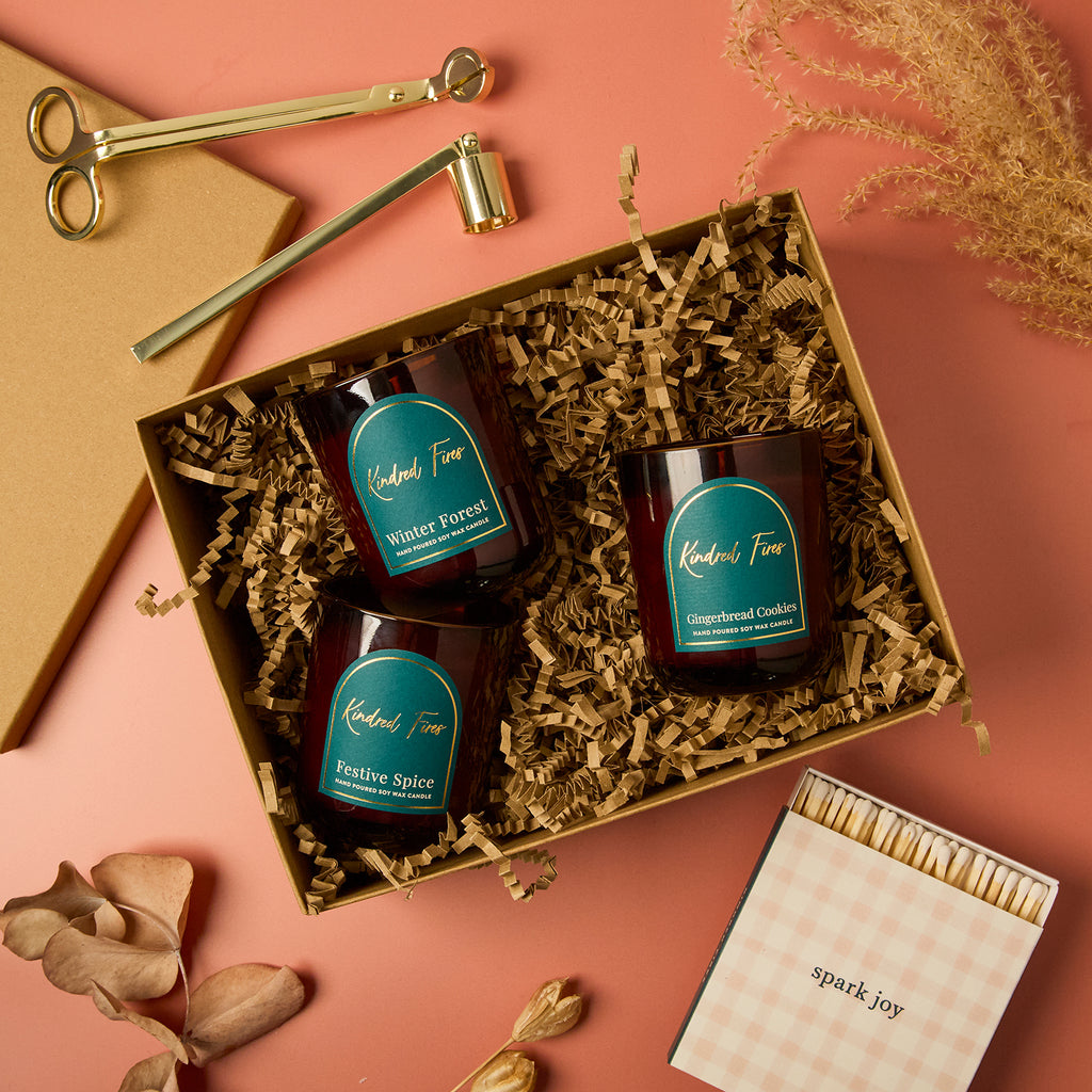 Trio Christmas Candles Gift Set