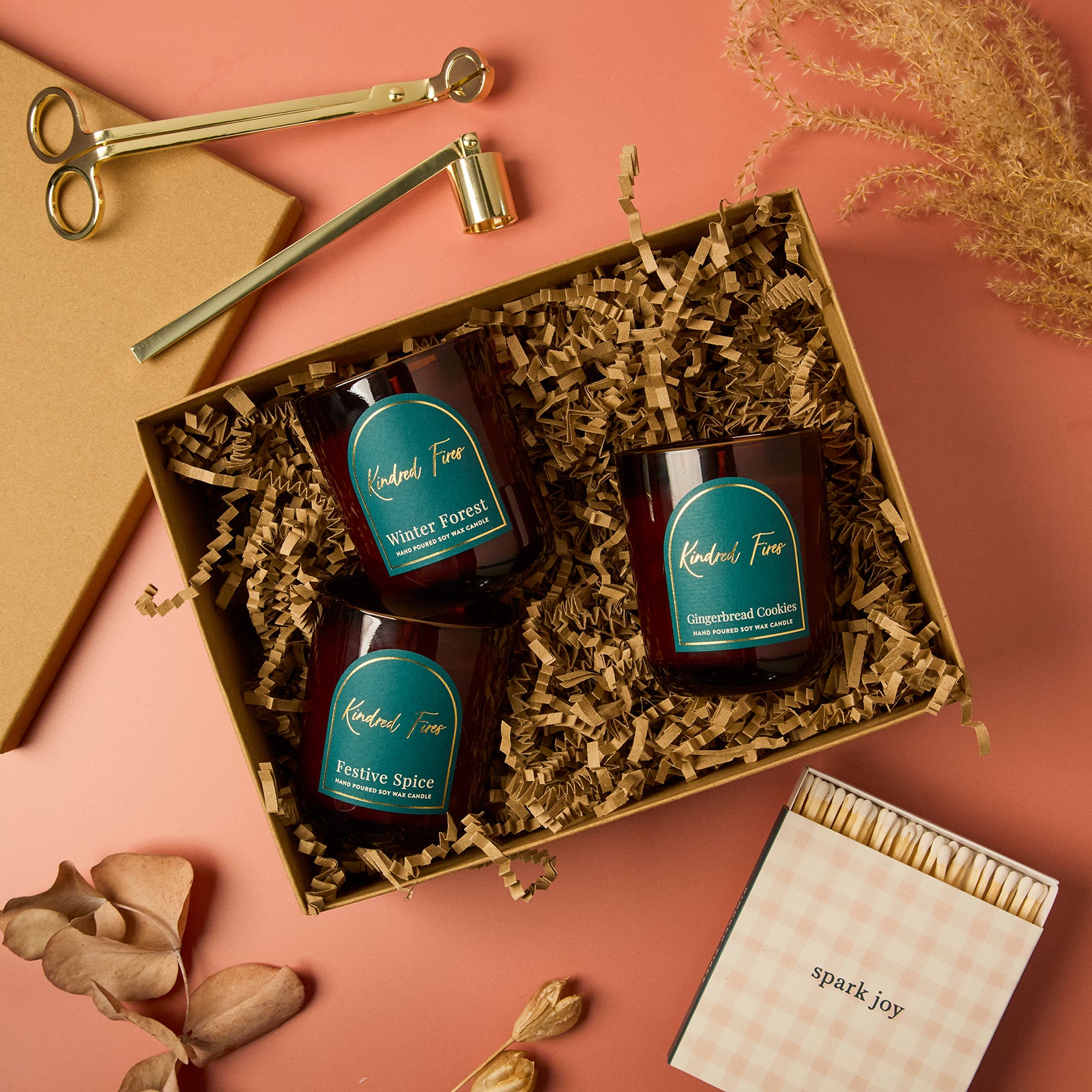 Trio Christmas Candles Gift Set