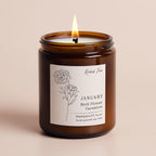 Birth Flower Birthday Gift Jar Candle