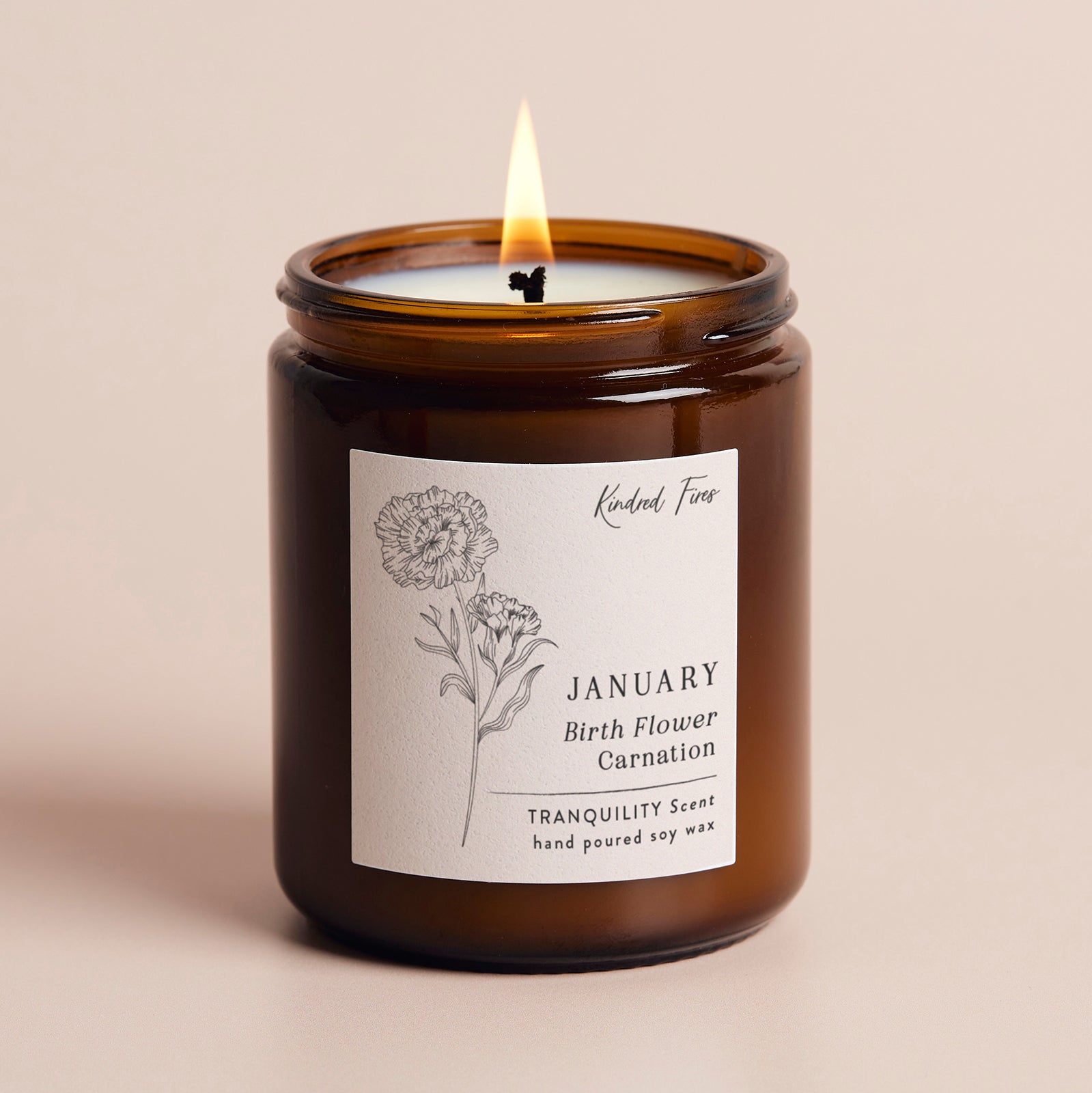 Birth Flower Birthday Gift Jar Candle